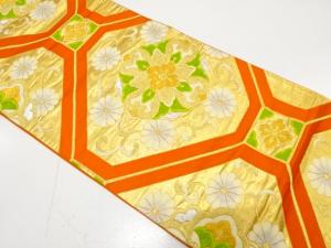 アンティーク　花蜀江模様織り出し袋帯（着用可）